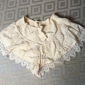 Free People Bali off white  Lace Shorts NEW
